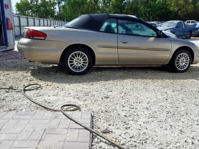 1C3EL55R44N414980 - 2004 CHRYSLER SEBRING LX GOLD photo 9