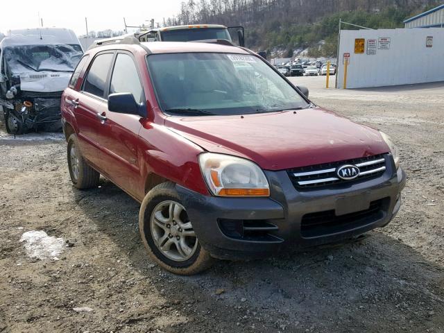 KNDJE723477429942 - 2007 KIA SPORTAGE E RED photo 1