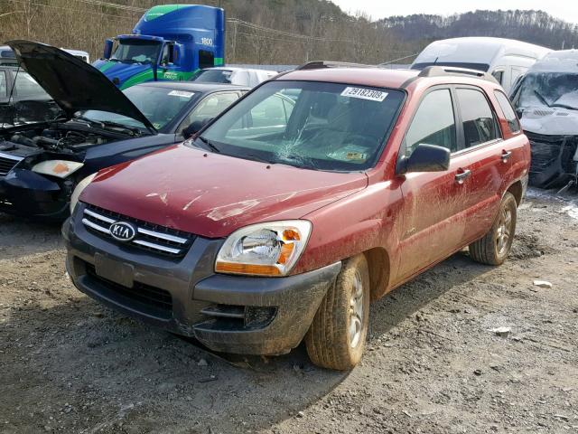 KNDJE723477429942 - 2007 KIA SPORTAGE E RED photo 2