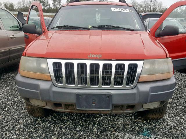 1J4GW48N91C580590 - 2001 JEEP GRAND CHER RED photo 7