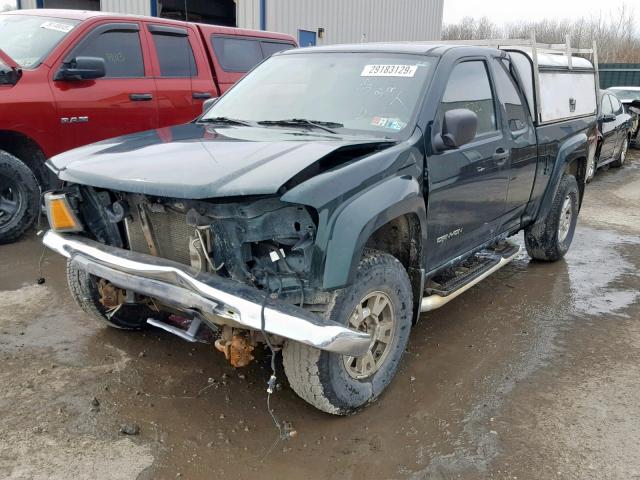 1GTDT196958217187 - 2005 GMC CANYON GREEN photo 2