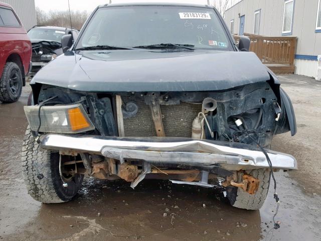 1GTDT196958217187 - 2005 GMC CANYON GREEN photo 9