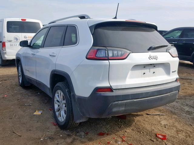 1C4PJLCB2KD222304 - 2019 JEEP CHEROKEE L WHITE photo 3