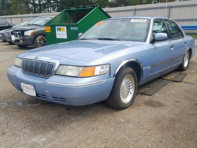 2MEFM75WXWX663623 - 1998 MERCURY GRAND MARQ BLUE photo 2