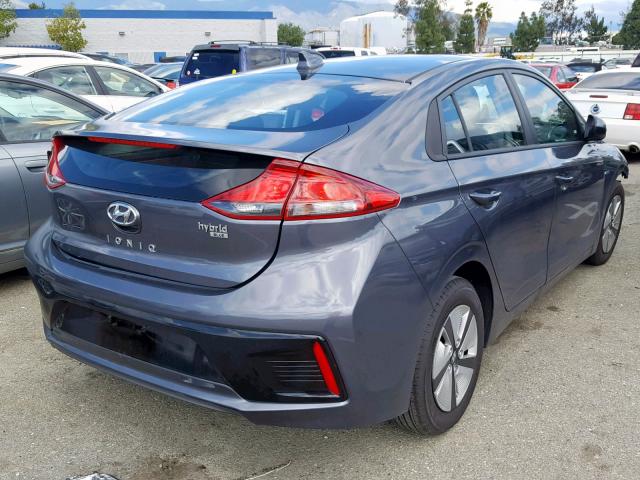 KMHC65LC9KU122846 - 2019 HYUNDAI IONIQ BLUE GRAY photo 4