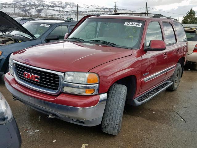 1GKEK13V84J114331 - 2004 GMC YUKON BURGUNDY photo 2