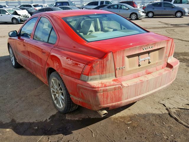 YV1RH592X72606660 - 2007 VOLVO S60 2.5T RED photo 3