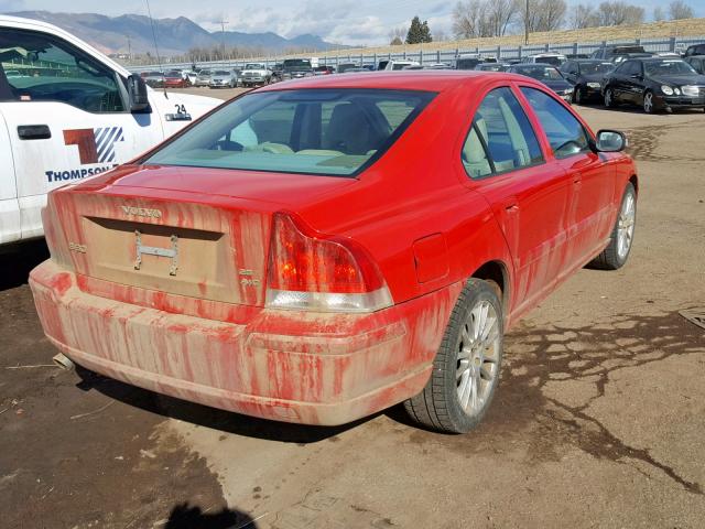 YV1RH592X72606660 - 2007 VOLVO S60 2.5T RED photo 4