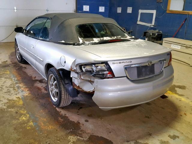 1C3EL75R84N391036 - 2004 CHRYSLER SEBRING GT SILVER photo 3