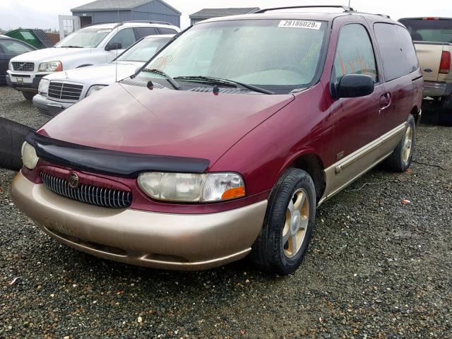 4M2XV11T7XDJ39781 - 1999 MERCURY VILLAGER MAROON photo 2