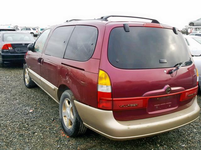 4M2XV11T7XDJ39781 - 1999 MERCURY VILLAGER MAROON photo 3