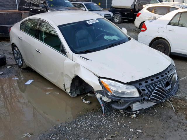 2G4GS5EV0D9249139 - 2013 BUICK REGAL PREM WHITE photo 1