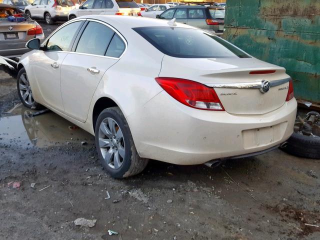 2G4GS5EV0D9249139 - 2013 BUICK REGAL PREM WHITE photo 3