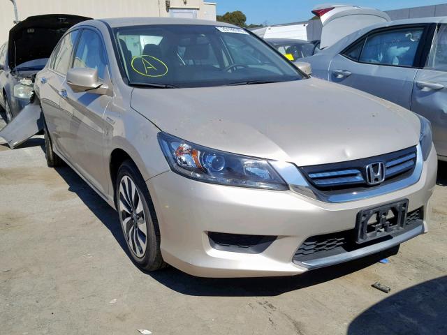 1HGCR6F3XEA007239 - 2014 HONDA ACCORD HYB BEIGE photo 1