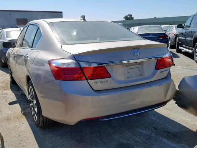 1HGCR6F3XEA007239 - 2014 HONDA ACCORD HYB BEIGE photo 3