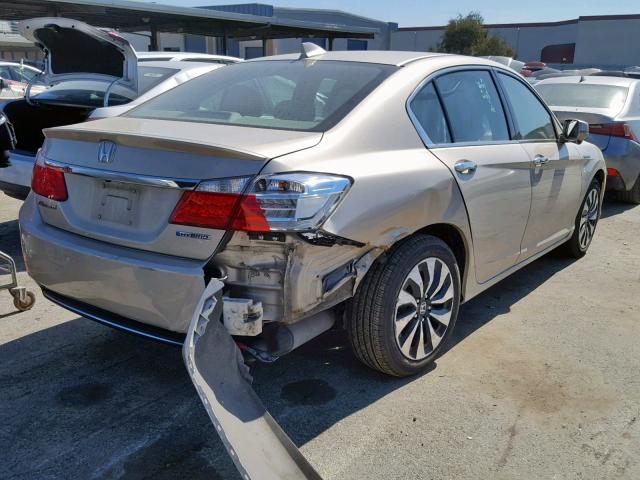 1HGCR6F3XEA007239 - 2014 HONDA ACCORD HYB BEIGE photo 4