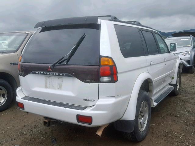 JA4MT41R7YP030431 - 2000 MITSUBISHI MONTERO SP WHITE photo 4