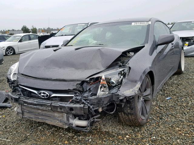 KMHHT6KD2DU097855 - 2013 HYUNDAI GENESIS CO GRAY photo 2