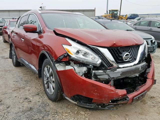 5N1AZ2MH8GN109935 - 2016 NISSAN MURANO S/S RED photo 1