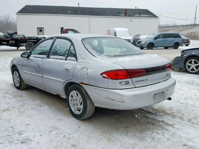 1FALP13P2VW384378 - 1997 FORD ESCORT LX SILVER photo 3