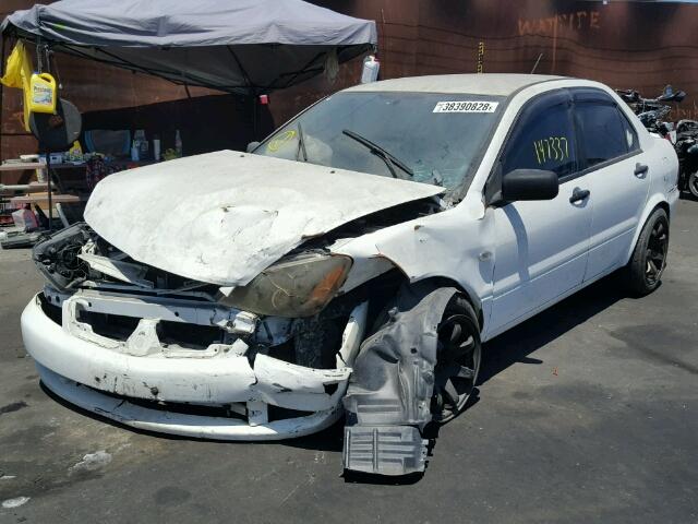 JA3AJ26E06U071229 - 2006 MITSUBISHI LANCER ES WHITE photo 2