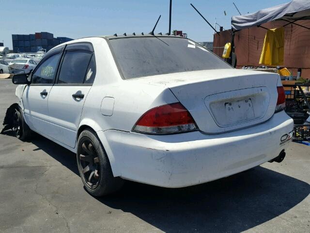 JA3AJ26E06U071229 - 2006 MITSUBISHI LANCER ES WHITE photo 3