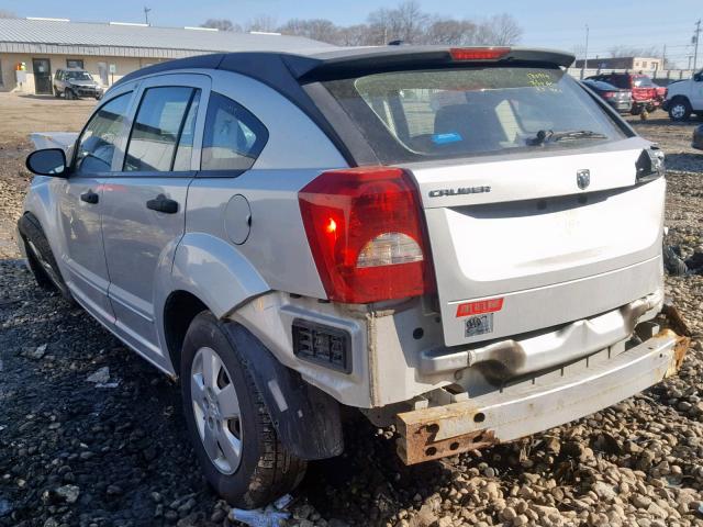 1B3HB28B07D321782 - 2007 DODGE CALIBER SILVER photo 3