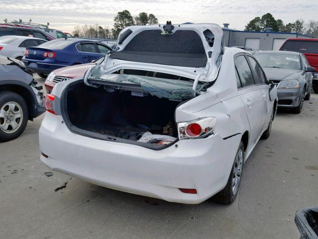 2T1BU4EE0DC980589 - 2013 TOYOTA COROLLA BA WHITE photo 4