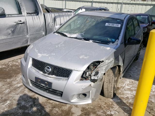 3N1AB6AP0BL716726 - 2011 NISSAN SENTRA 2.0 SILVER photo 2