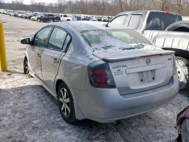 3N1AB6AP0BL716726 - 2011 NISSAN SENTRA 2.0 SILVER photo 3