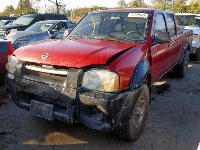 1N6ED29X93C437937 - 2003 NISSAN FRONTIER C RED photo 2