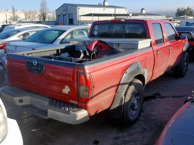 1N6ED29X93C437937 - 2003 NISSAN FRONTIER C RED photo 4