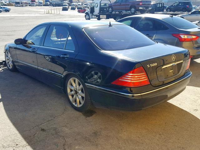 WDBNG75J74A433745 - 2004 MERCEDES-BENZ S 500 BLACK photo 3