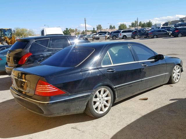 WDBNG75J74A433745 - 2004 MERCEDES-BENZ S 500 BLACK photo 4