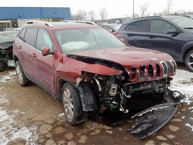 1C4PJLDS6EW159585 - 2014 JEEP CHEROKEE L MAROON photo 1