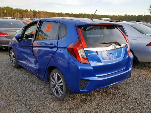 3HGGK5G89FM741577 - 2015 HONDA FIT EX BLUE photo 3