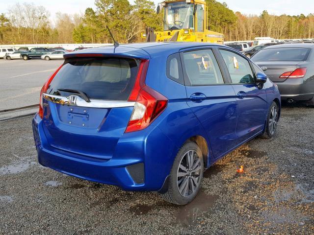 3HGGK5G89FM741577 - 2015 HONDA FIT EX BLUE photo 4