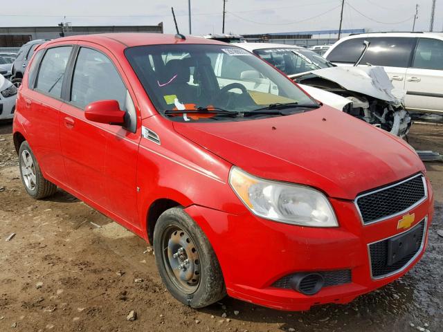 KL1TD66E49B610791 - 2009 CHEVROLET AVEO LS RED photo 1