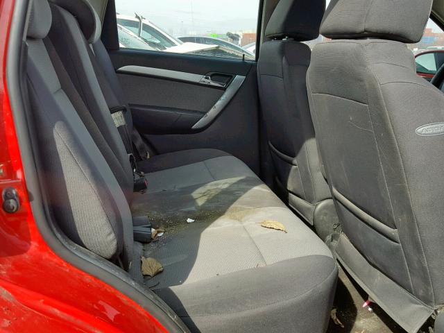 KL1TD66E49B610791 - 2009 CHEVROLET AVEO LS RED photo 6