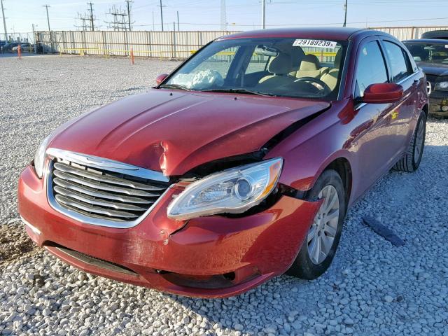 1C3CCBBB2CN288890 - 2012 CHRYSLER 200 TOURIN RED photo 2