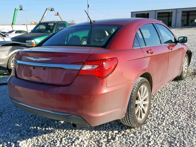 1C3CCBBB2CN288890 - 2012 CHRYSLER 200 TOURIN RED photo 4