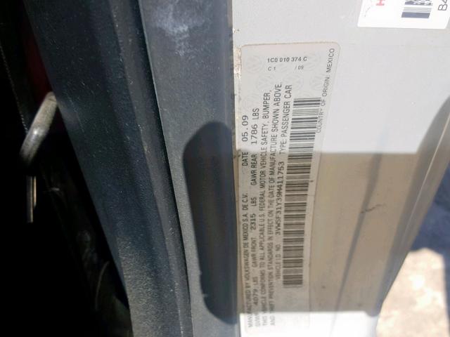 3VWSF31Y39M411753 - 2009 VOLKSWAGEN NEW BEETLE Silber Foto 10