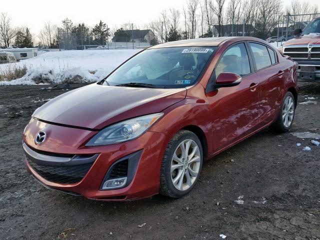 JM1BL1S67A1157883 - 2010 MAZDA 3 S RED photo 2