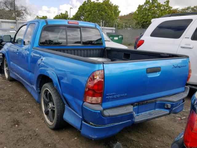 5TETU22N46Z155858 - 2006 TOYOTA TACOMA X-R BLUE photo 3