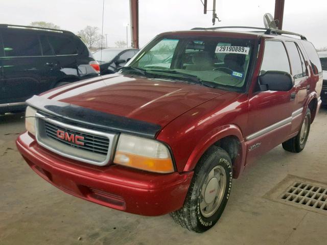 1GKCS13W112176451 - 2001 GMC JIMMY MAROON photo 2