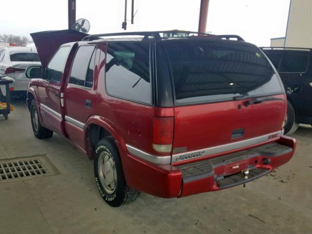 1GKCS13W112176451 - 2001 GMC JIMMY MAROON photo 3