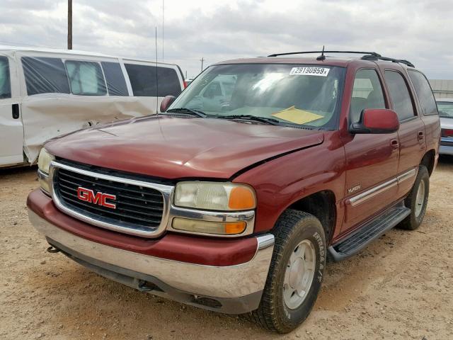 1GKEC13Z63R167111 - 2003 GMC YUKON RED photo 2