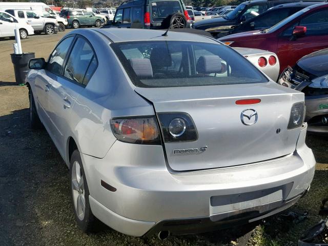 JM1BK323641175283 - 2004 MAZDA 3 S SILVER photo 3