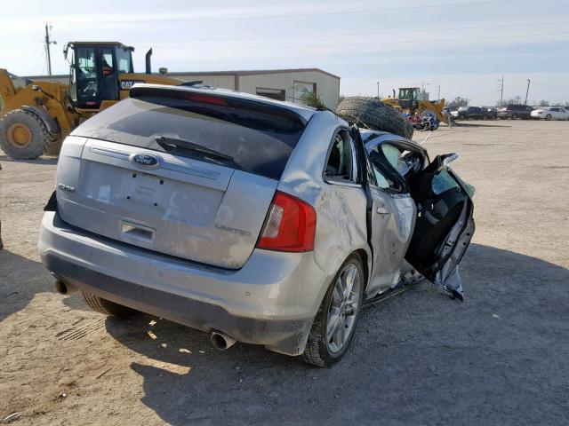 2FMDK3KC6CBA20109 - 2012 FORD EDGE LIMIT SILVER photo 4