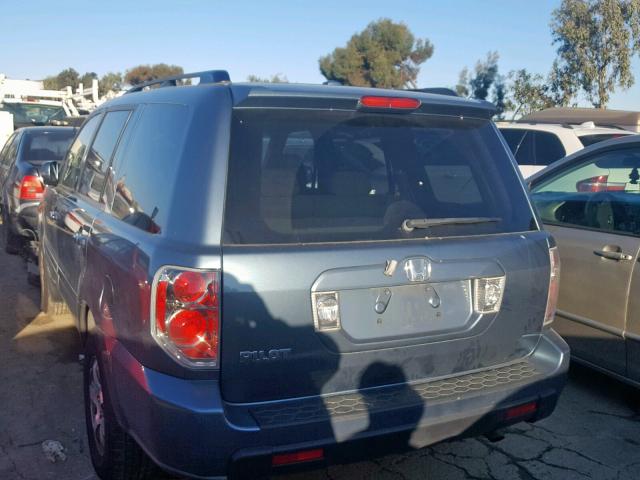 5FNYF28398B015489 - 2008 HONDA PILOT SE BLUE photo 3